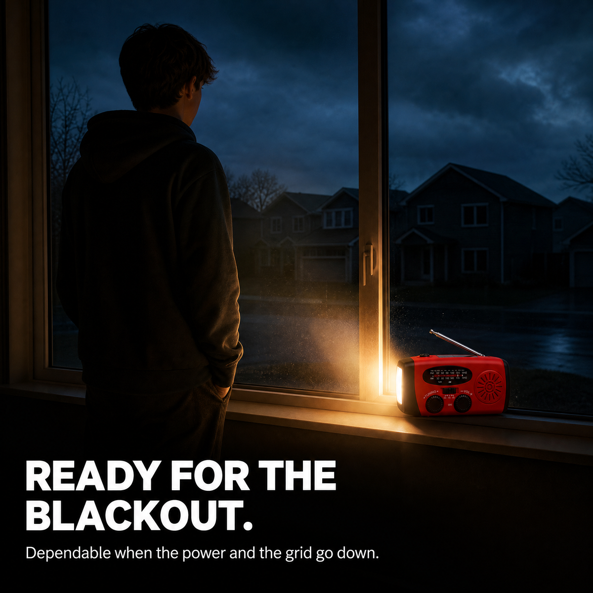 Tarnwild Cairn™ – Solar Hand-Crank Radio