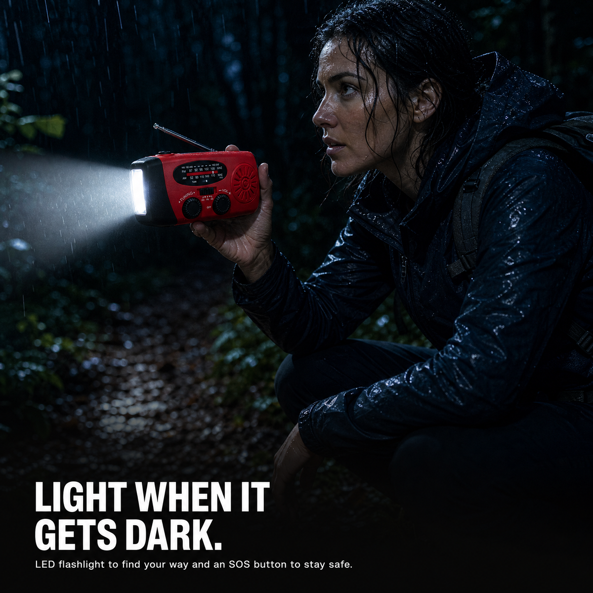 Tarnwild Cairn™ – Solar Hand-Crank Radio